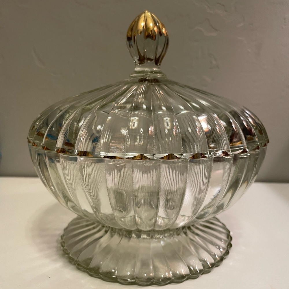 22k Gold Trim Candy Bowl